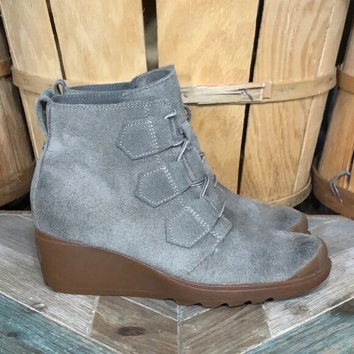 Suede Lace Up Wedge Boots Booties | eBay