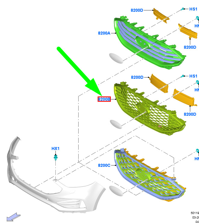 NEU FORD EDGE MK2 KÜHLERGRILL KT4B-8200-MG59B8 2438186 ORIGINAL | eBay 
