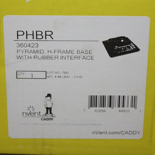 nVent Caddy H-Frame Post Base PHBR, Pyramid, Flat Roof, Rooftop 1-5/8" Strut - Picture 6 of 6
