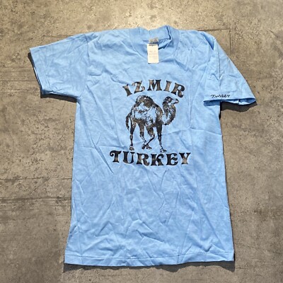 Vintage 80s NWT Izmir Turkey Camel Shirt Mens Size M 