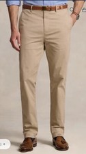 Polo Ralph Lauren Prospect Pant Mens 38x30 Tan Khaki Cotton Twill Chino Trousers