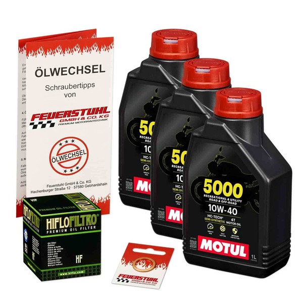Honda Cbx 650 E (RC13) 83-87, Motul 10W40 ÖL + Hiflo ÖLfilter, MotoröL Set-image