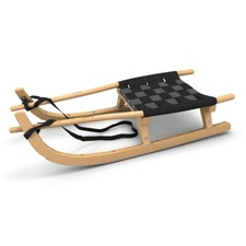 Kathrein Rodel Tourenrodel Einsitzer Schlitten schwarz grau anthrazit 115 cm 