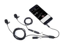 Movo Professional Lavalier Lapel Clip-on Interview Podcast Microphone with