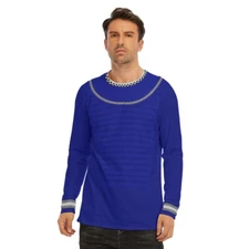 BSG Blue Officers Uniform Costume Shirt Galactica