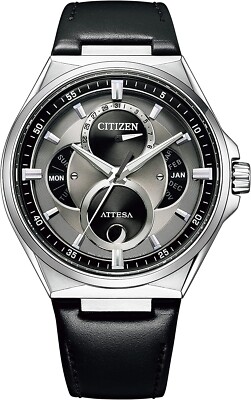 Citizen Men Watch Attesa BU0060-09H Eco-Drive Triple Calendar Moon Data Titanium