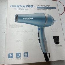 BaBylissPRO Nano Titanium Hair Dryer Blue