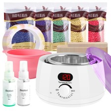 Salon Wachsger&auml;t Set Wachsw&auml;rmer Wachs Erhitzer &Wachs Bohnen Haarentfernung Wax