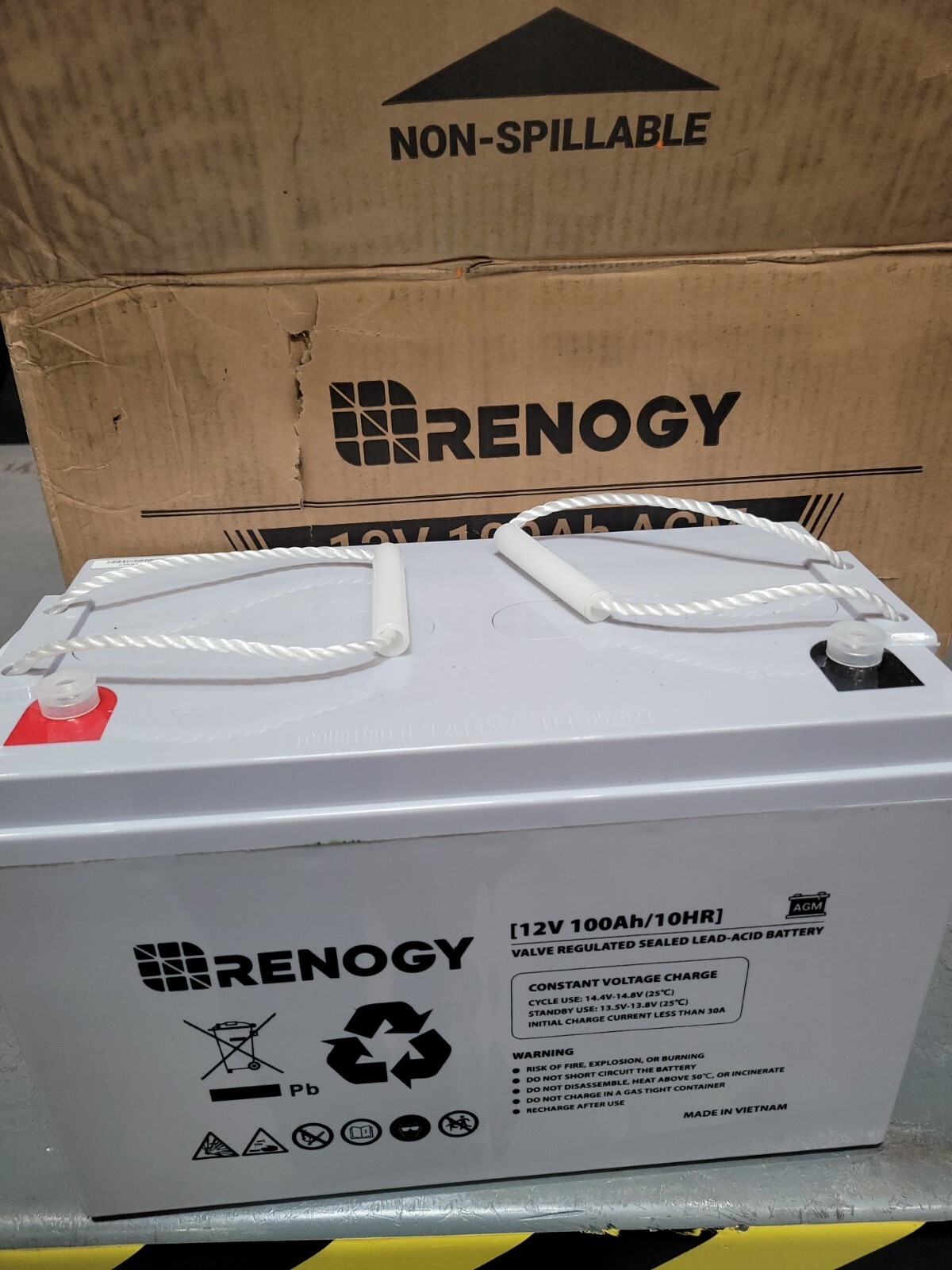 Renogy BATTAGM12100 12V 100Ah Deep Cycle AGM Battery 816360025597 eBay