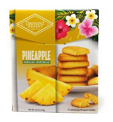 Diamond Bakery Hawaiian Pineapple Shortbread Cookies 4.4 oz - Delicious Treat!