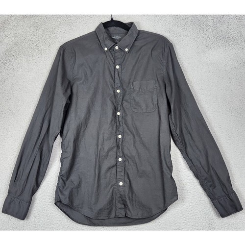 BONOBOS Dress Shirt Mens Medium Black Button-Down Slim Fit Collared Career