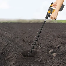 Cordless Auger Rotary Hammer Drill Hole Digger Brushless Motor w/ 80cm Drill Bit