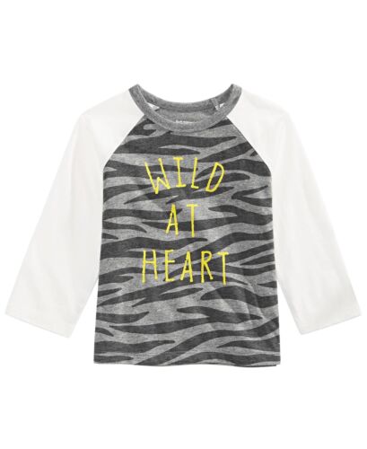 First Impressions Infant Boys Wild At Heart Print T-Shirt,Gray,3-6 Months - Picture 1 of 1