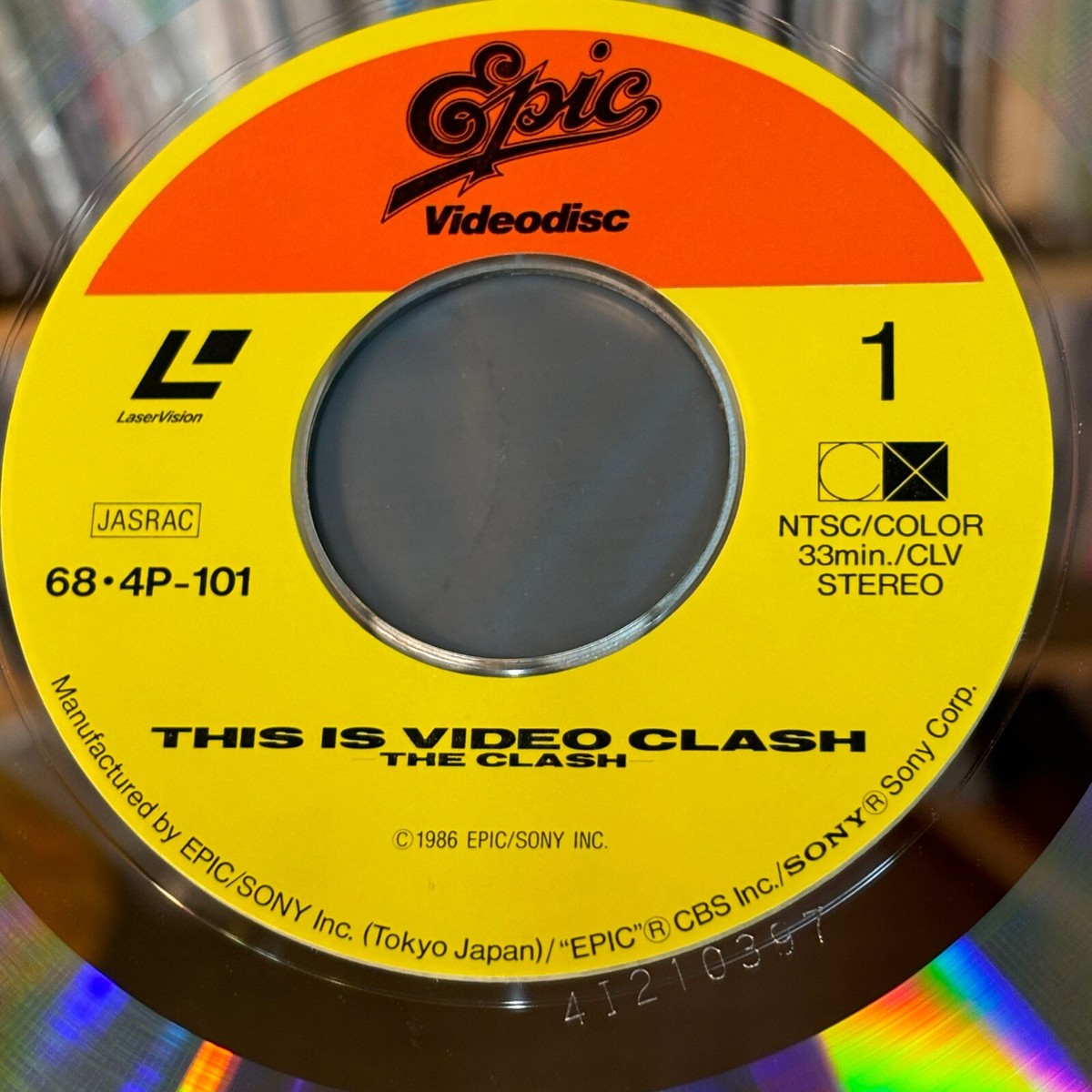 THE CLASH This is Video Clash JAPAN Laser Disc LD 68.4P-101 w/ OBI 