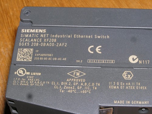 Siemens 6GK5208-0BA00-2AF2 E:03 SCALANCE XF208 MANAGED SWITCH used !PLEASE READ! - Picture 2 of 10