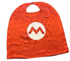 Kids Red Mario Costume Cape - M Superhero - Halloween Dress up Cosplay Play