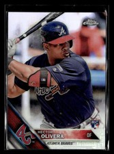 2016 Topps Chrome #89 Hector Olivera Refractor Card Atlanta Braves