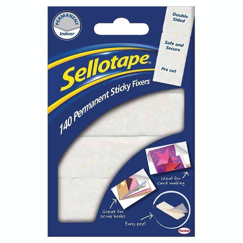 Sellotape Permanent Sticky Fixer Pads (140pc)