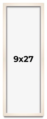 9x27 Frame White Wheat Solid Wood Picture Frame | Moulding Width 0.75 Inches | I