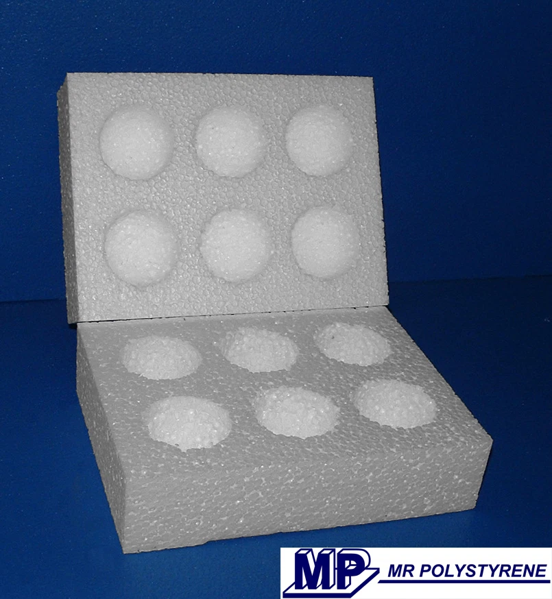 MRPOLYSTYRENE 10 POLYSTYRENE EGG BOXES HATCHING / INCUBATION MEDIUM 100MM PACK 50MM EACH HALF