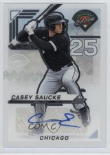 2025 Panini Prospect Edition Holo Signatures Casey Saucke II #65 Auto 03cc