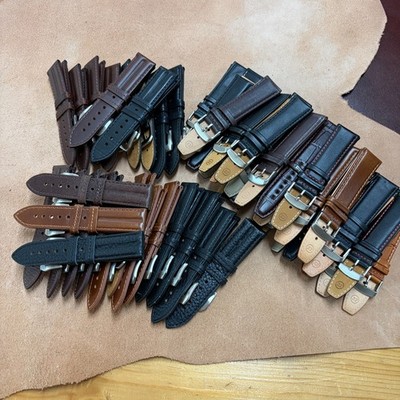 WHOLESALE Lot 50pcs Padded Leather Watch Strap Band Size 22mm (056)
