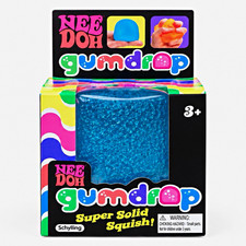 Schylling NeeDoh Gumdrop Super Solid Squish Squeeze Sensory Toy Blue 26100HY