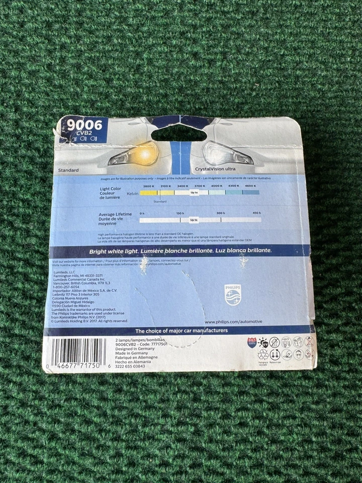 Bombilla de faro - Crystalvision Ultra - Paquete doble blister Philips 9006CVB2 Foto 2 de 2