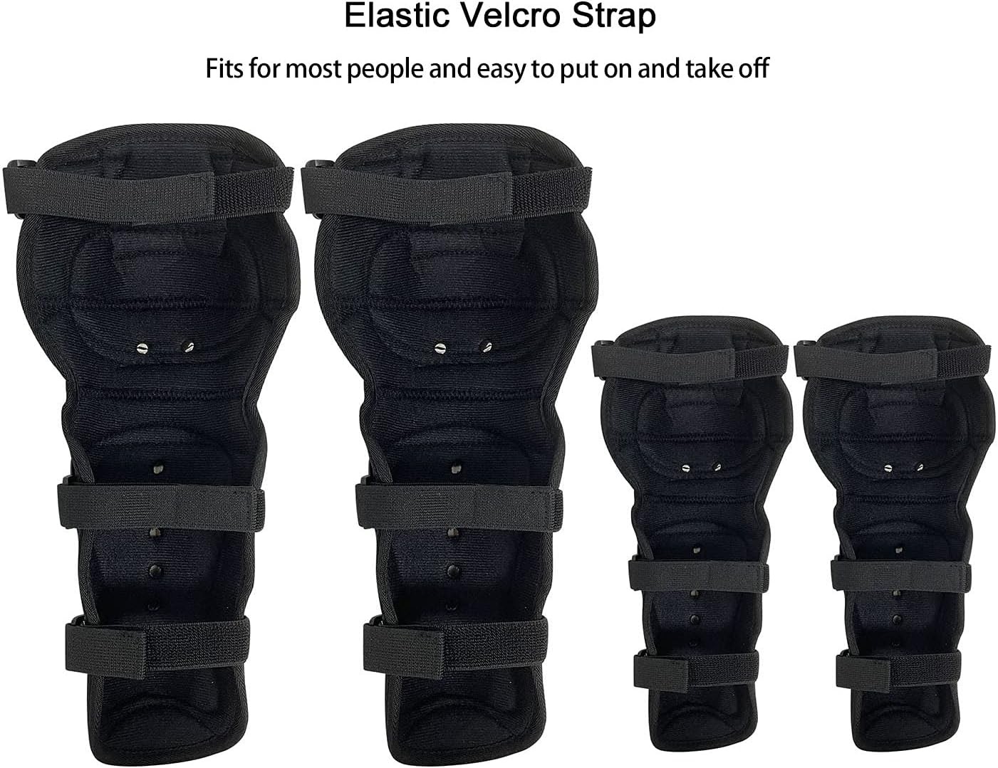 Knee Pads Elbow Pads Stainless Steel Motorcycle Elbow Knee Shin Guards Protec...