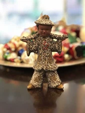 Vintage 1950’s Hand Painted Sugar Glaze Ceramic Asian Boy MCM Kitsch No Buckets