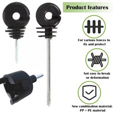 10-200pcs Ring Insulators Electric Fencing Fence Screw In Free Spinner Tool UK