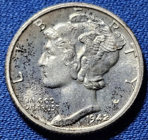A 1942 Proof Mercury Silver Dime 10C