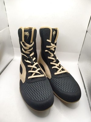 Venum Contender Herren Boxschuhe Stiefel schwarz/sand UK Größe 11 US 12