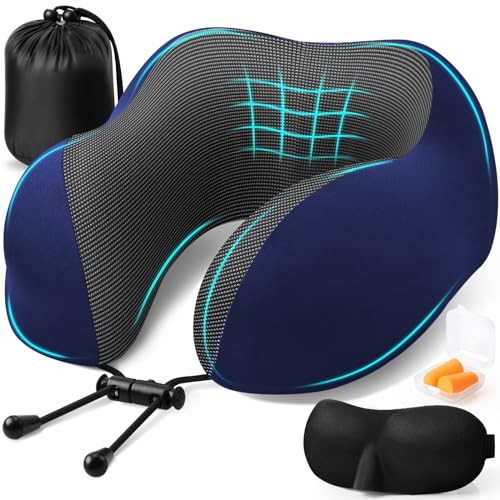 Travel Pillow, Travel Pillows for Sleeping Airplane, Removable Cover Neck