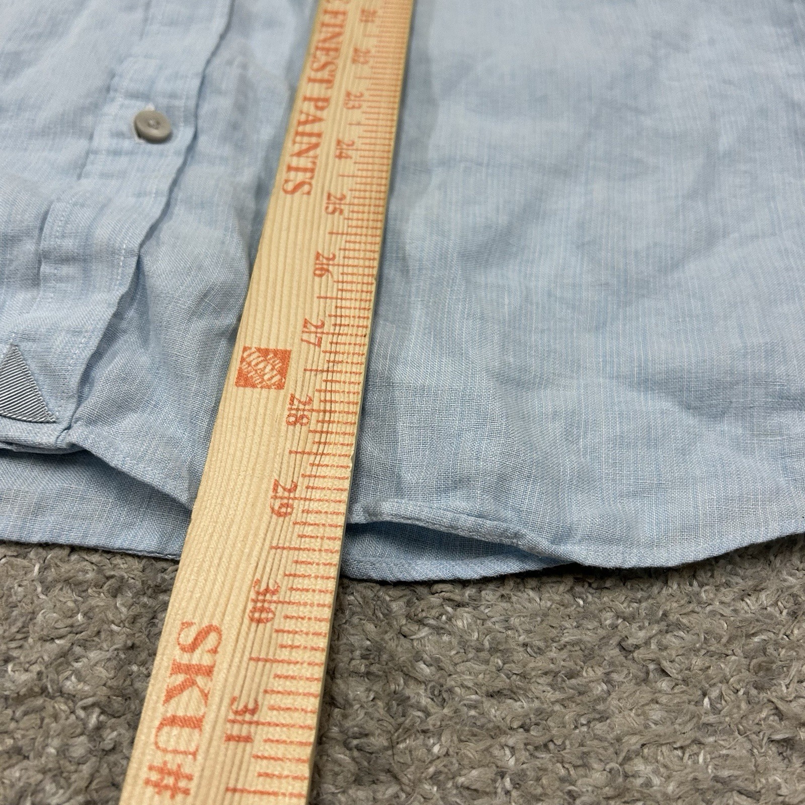 UNTUCKit Shirt Mens XXL Blue Linen Short Sleeve Evodia Button Down ...