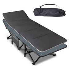 Camping Cot for Adults, Folding Bed with Comfortable Cushion