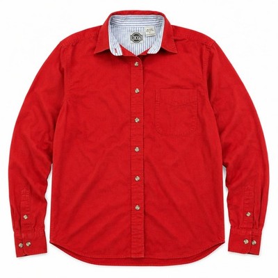 Rod's Western Palace Red Long Sleeve Cotton Button-Down Shirt