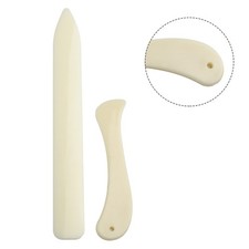 2pcs Set Bone Folder Craft Tools Pastic Open Leather Folding Creasing Paper