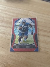 2019 Panini Prizm #381 Dexter Lawrence Red Wave Prizm Rookie /149 RC SP GIANTS