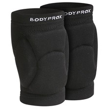 Bodyprox Volleyball Knee Pads for Junior Youth, 1 Pair 13-18 Years, Black
