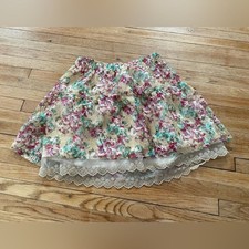 Candie s Girl 10-12 Floral Lace Trim Skirt