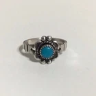 Vintage Bell Trading Post Turquoise Sterling Silver Ring Size 5.5