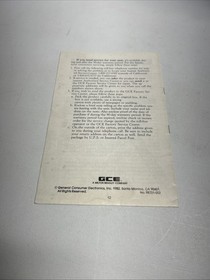 Vectrex Arcade System Owners Manual Only Model HP-3000 And Inset