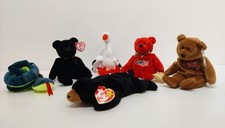 Job Lot - Beanie Bears Blackie Britannia Hissy Stilts The End & Holy Bear