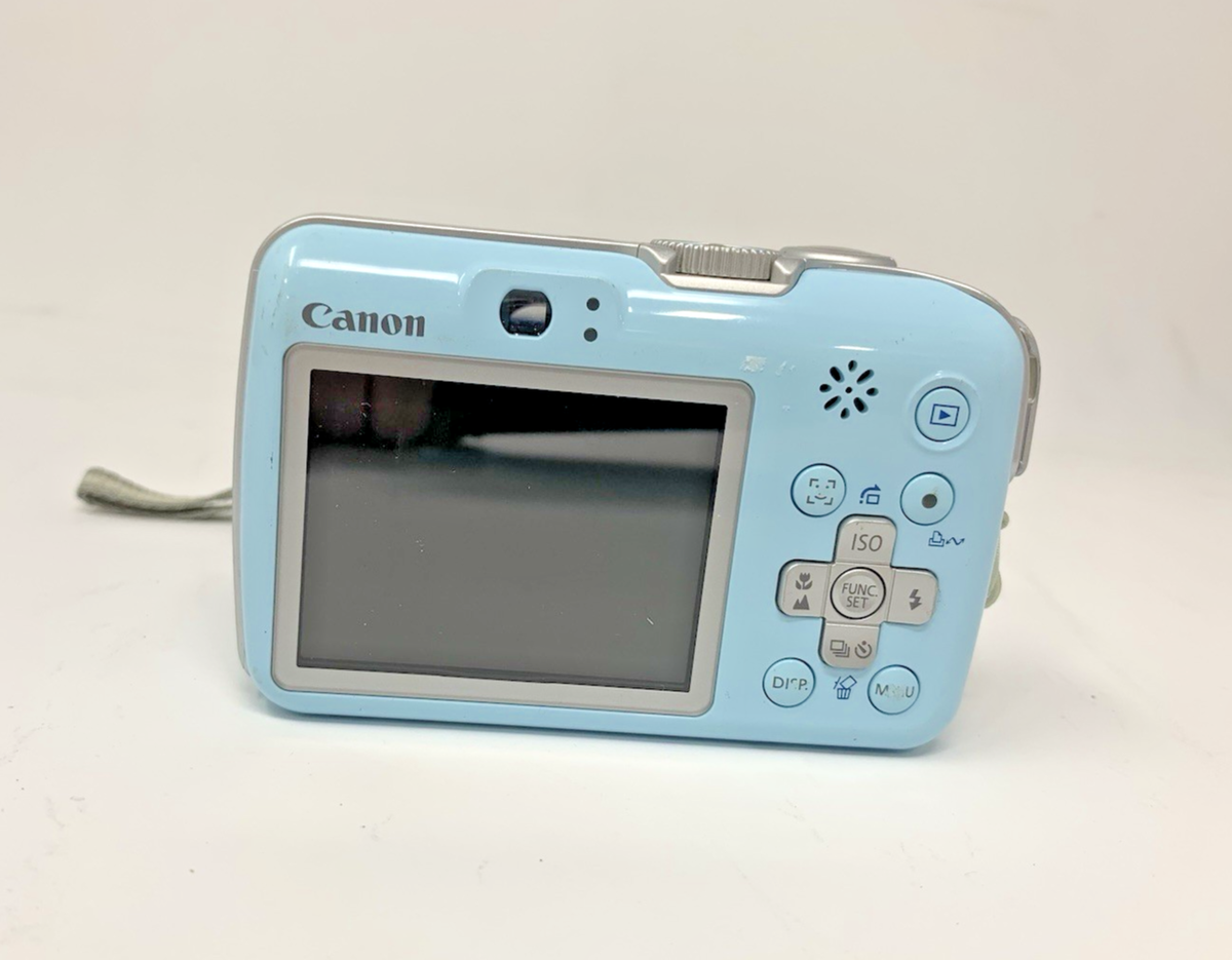 Canon PowerShot E1 PC1338 4x Opti Zoom IS 10MP Blue Digital Cam