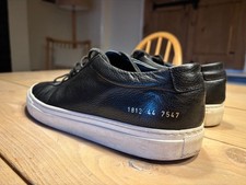 Common Projects Achilles Full-Grain Leather Trainers Size 44 Black & White 