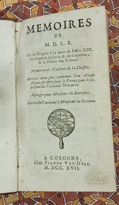 MEMOIRS DE M. D. L. R. 1717 Pierre Van-Dyck Köln