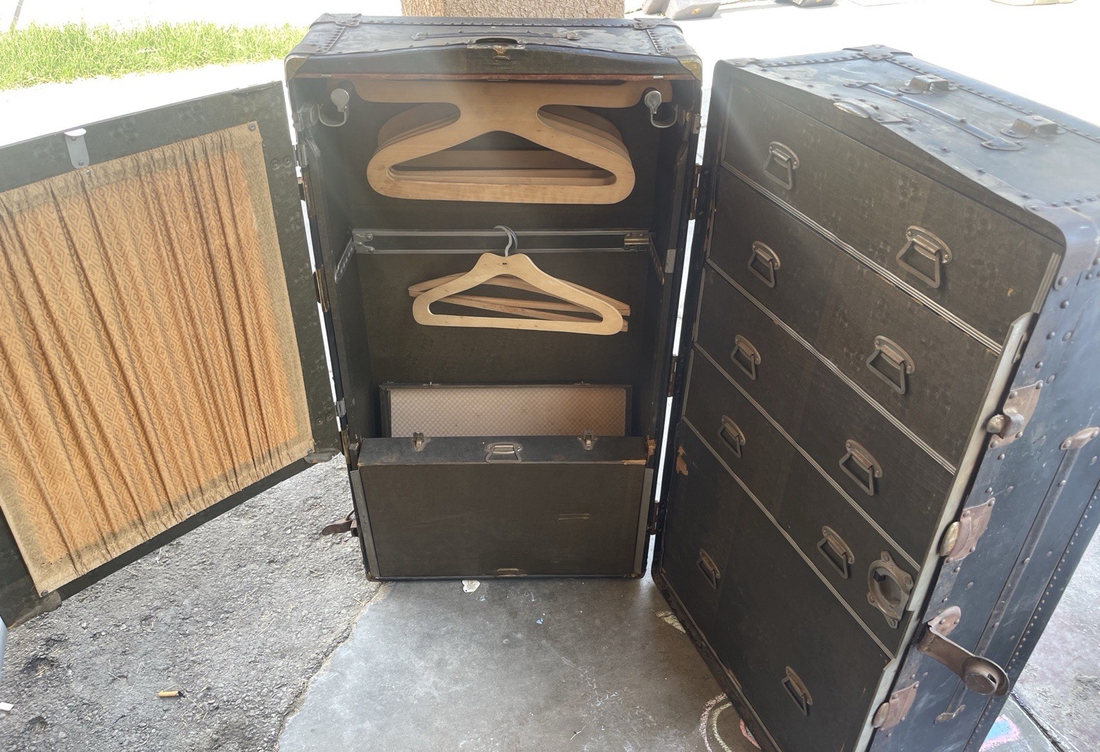 Wardrobe Trunk with Drawers & Hangers Travel Chest Luggage
