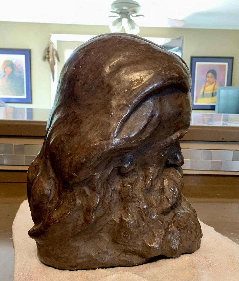 Escultura de Colección Años 60 Preston Lorraine Prescott Karl Marx Pesada (40 lb) Firmada Foto 2 de 4