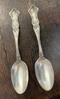 Antique Sterling International EDGEWOOD 1909 Teaspoons Mono Lot of 2